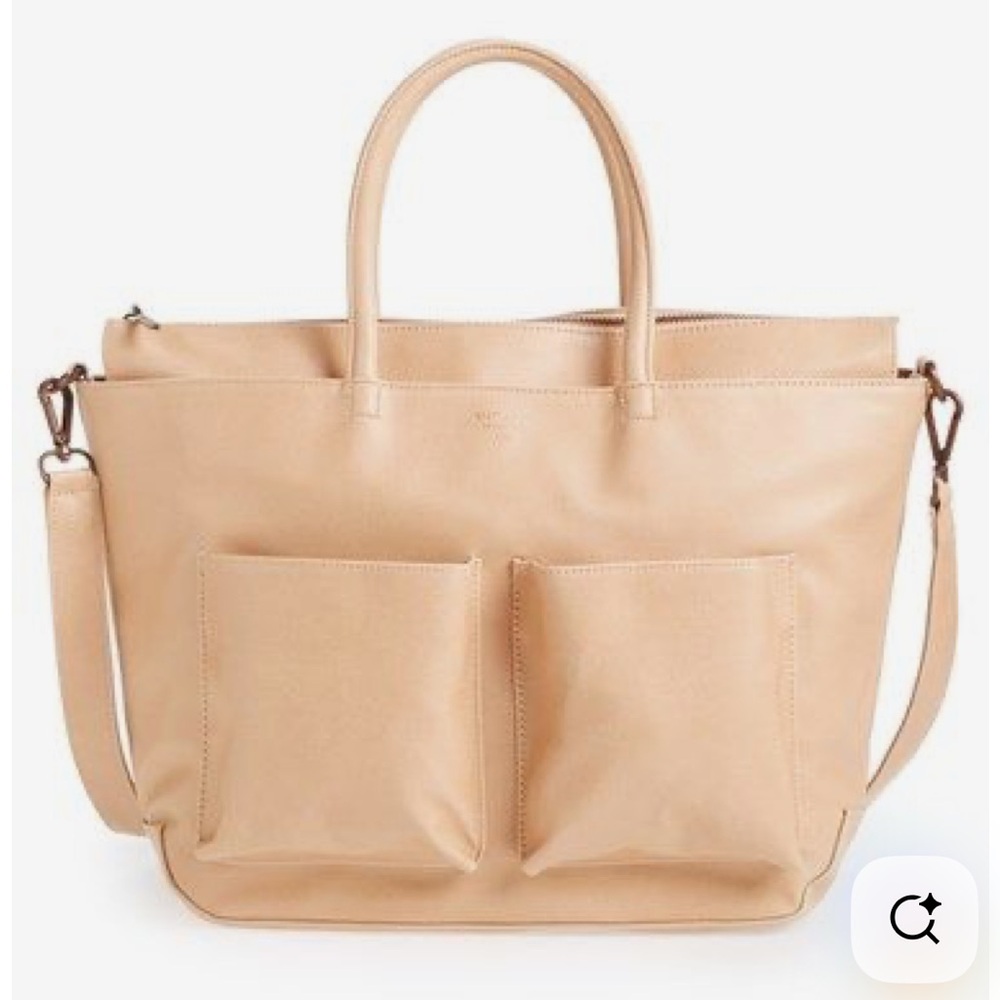 Matt & Nat 'Raylan' Vegan Leather Diaper Bag in Nude